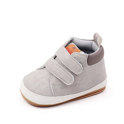 Chaussures pour bébé garçon en PU souple de haute qualité avec semelle antidérapante