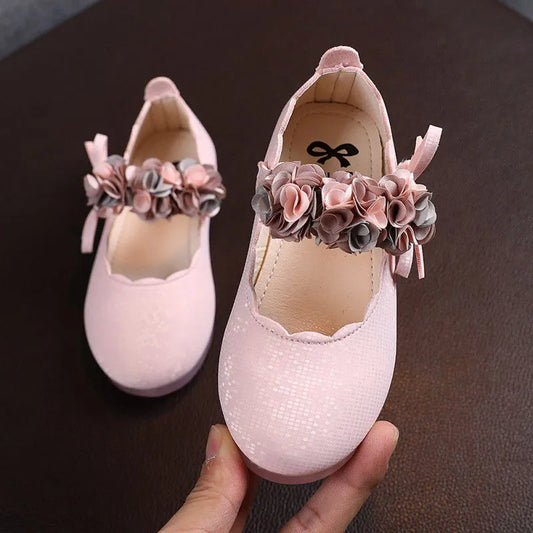 Children's Flats Lace Big Flower Princess Shoes