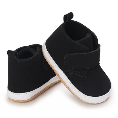 Chaussures bébé en cuir PU et semelle en caoutchouc