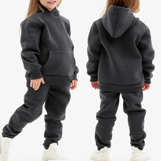 Toddler Winter Clothing with Plush Hooded Sweater