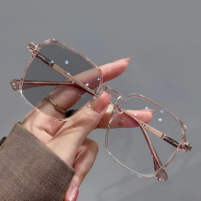 Photochrome Anti-Strahlungs-Brille für Männer und Frauen aus Metall