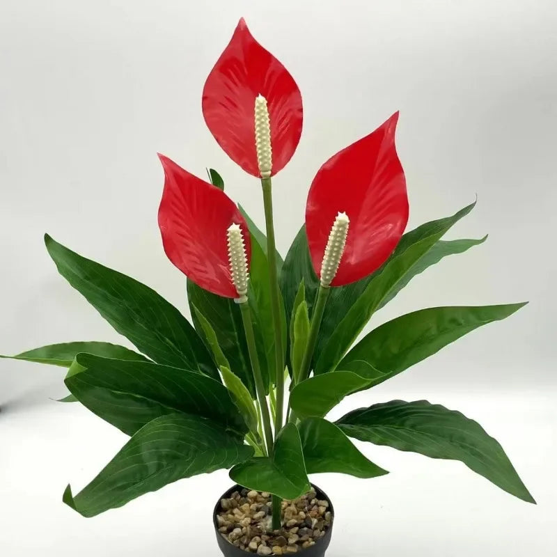 Stilvolle künstliche Anthurium-Pflanzen als Heimdekoration