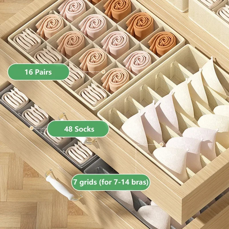 Wardrobe Clothes Storage Organizer Boxes - Drawer Separator