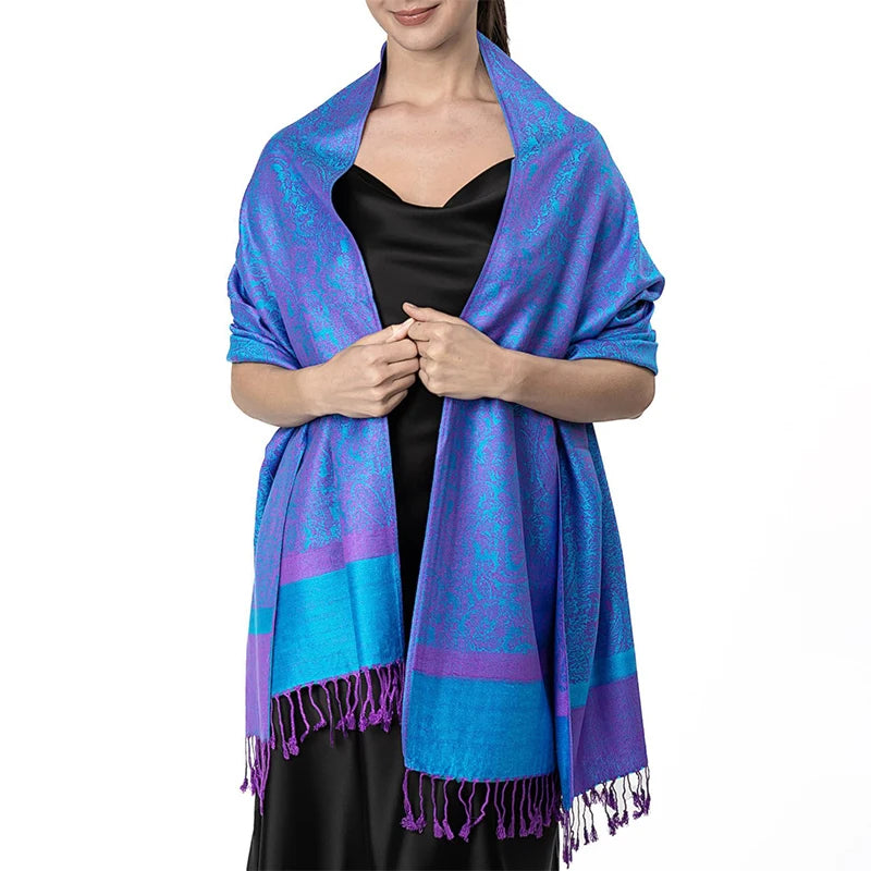 Poncho de voyage de luxe en cachemire – Enveloppements d'hiver chauds