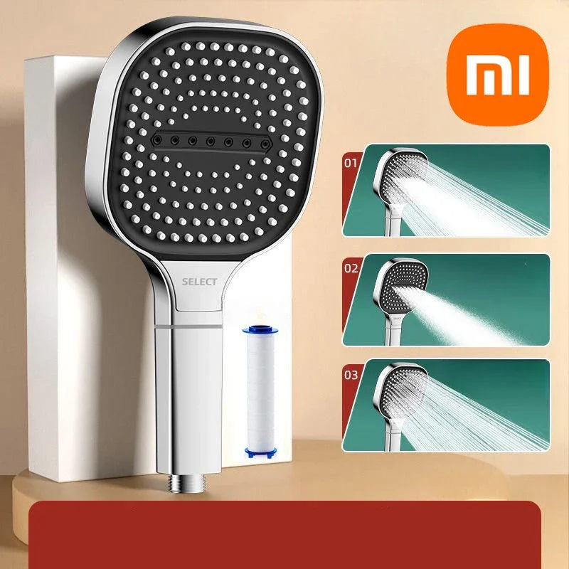 Large Panel 3Modes Adjustable High Pressure Massage Shower Head Bathroom Accessories