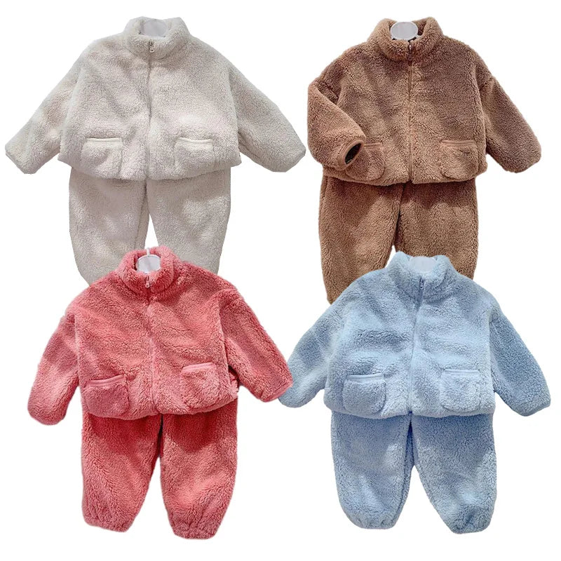 Fleece Kids Coat & Pants Set