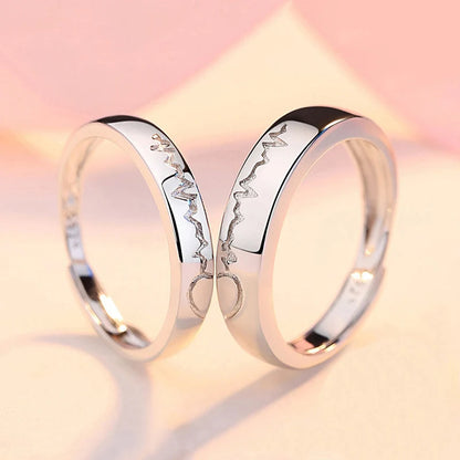 2Pcs Simple and Elegant Moissanite Platinum Wedding Rings