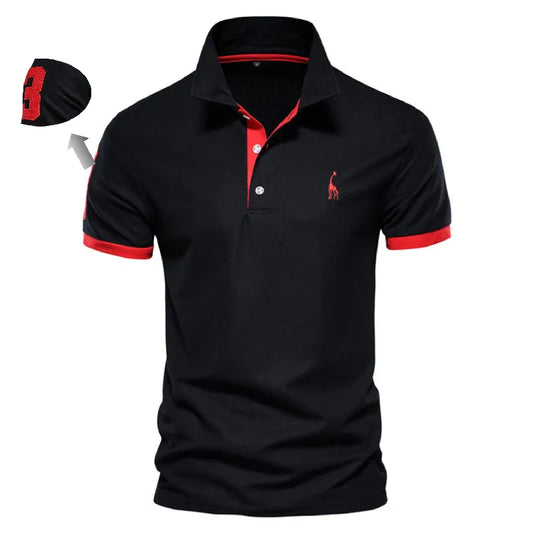 Stickerei 35 % Baumwolle Slim Fit Poloshirts Neue Sommermode für Herren