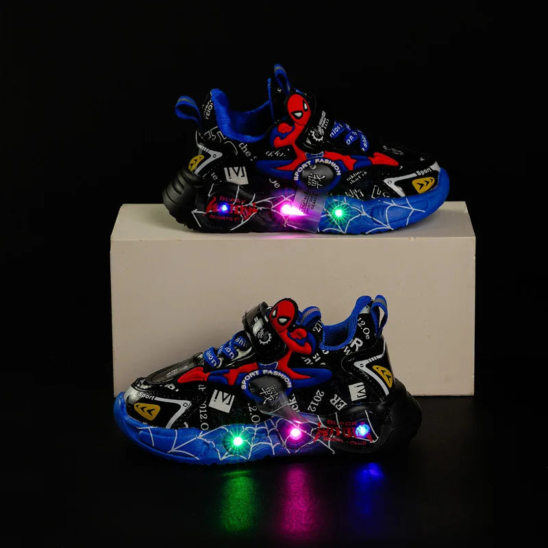 Disney LED Spiderman Beleuchtete Rutschfeste Outdoor-Sneaker für Jungen