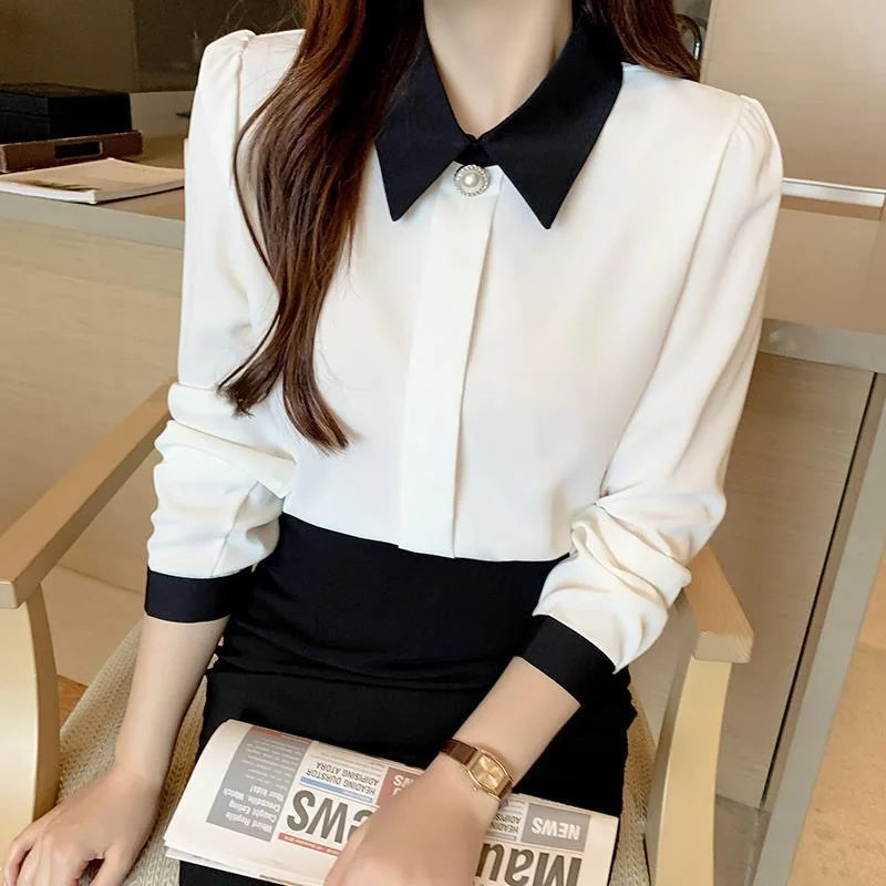 Long Sleeve office Women's Blouses