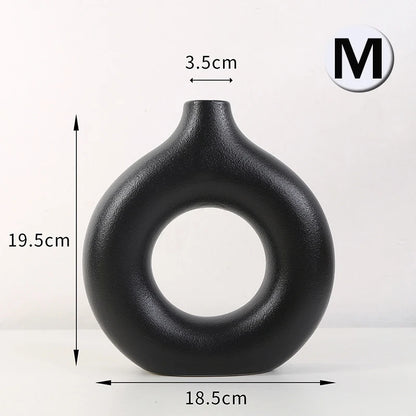 Nordic Style Ceramic Flower Vase Art