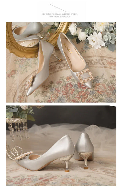 Women's Thin High Heeled Wedding Shoes
