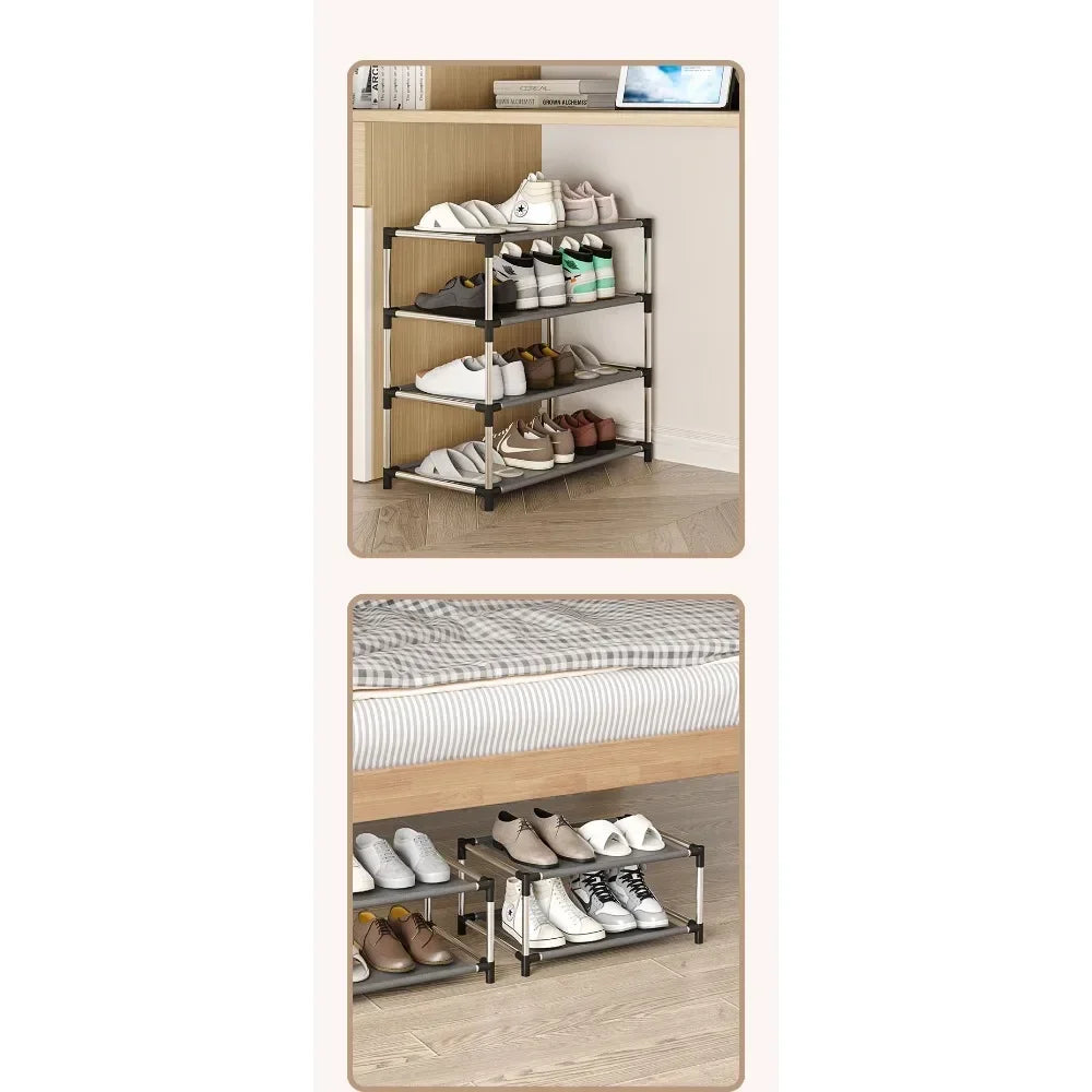 Metal Footwear Organizer Stand  - Space-saving Living Room Shelf