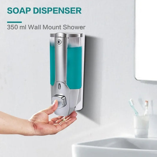 350ml Wall-Mounted Liquid Soap and Shampoo Dispenser