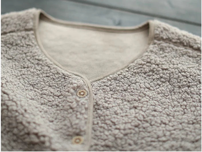 Stylish Medium-Length Lamb Wool Vest Jacket