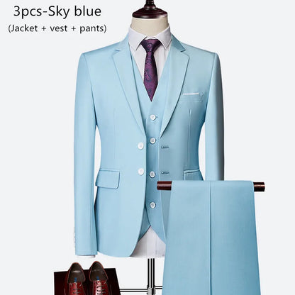 Men's 3-Piece Slim Fit Wedding Suit