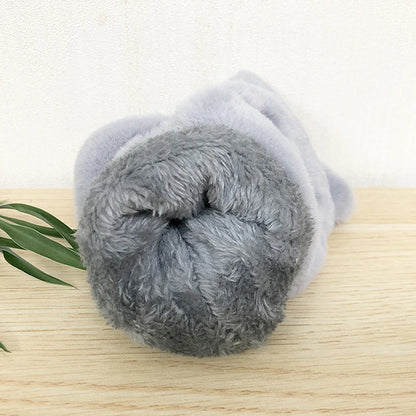 Cute Rabbit Fur Knit Fingerless Mittens for Women