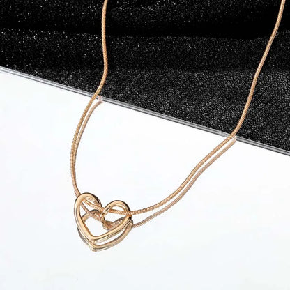 Hollow Love Heart Clavicle Chain Necklace