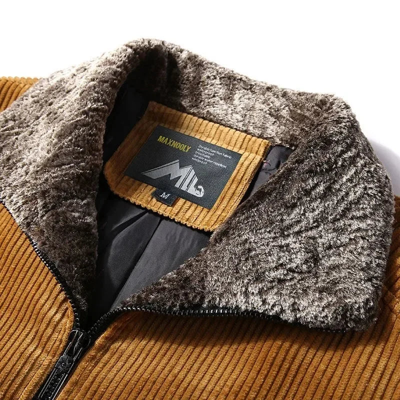 Men's Plus Size Winter Corduroy Jacket