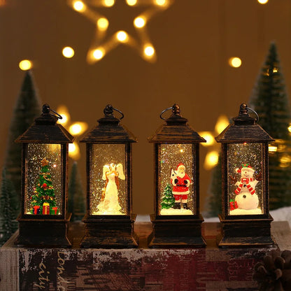 Christmas LED Night Lamp Lantern for Decor