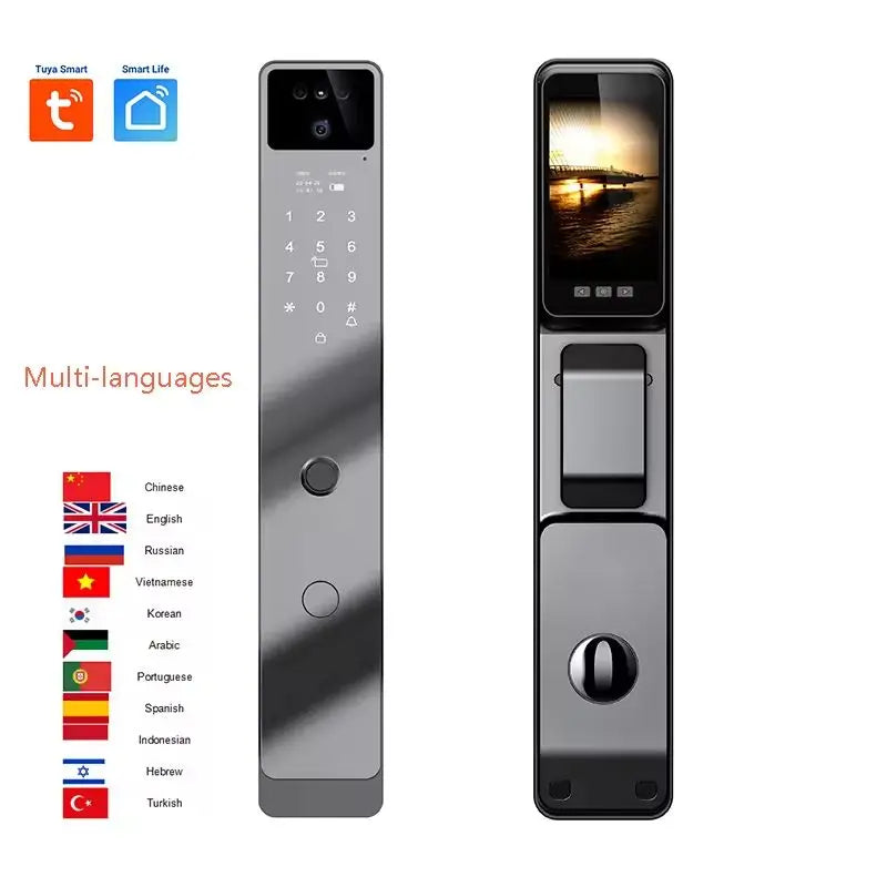 Tuya App Smart Fingerprint Door Lock with Camera