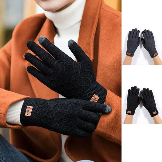 Autumn & Winter Wool Riding Gloves – Touchscreen Compatible