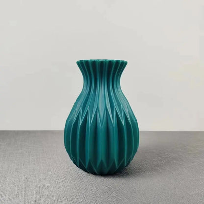 Moderne weiße Blumenvase aus Kunststoff, nordische Dekoration