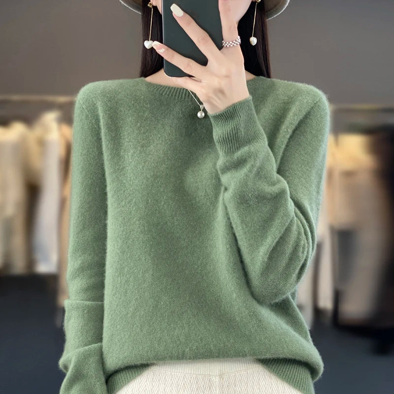 Autumn Winter Women's Merino Wool Sweater