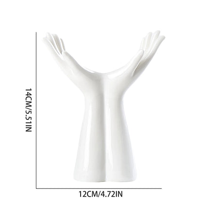 Nordische Keramik-Handvase, modernes Blumenarrangement