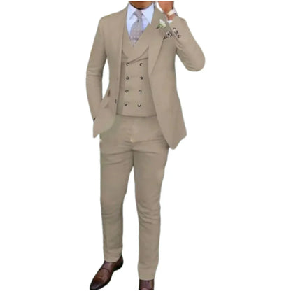 Weddings & Business Men's Slim Fit 3-Piece Suit