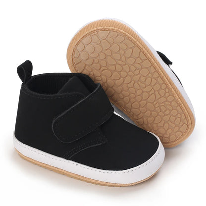 Chaussures bébé en cuir PU et semelle en caoutchouc