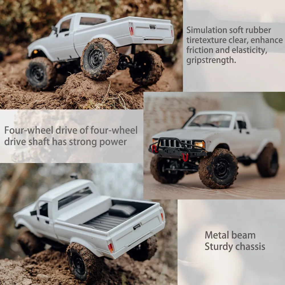 WPL C24-1 1:16 RC Rock Crawler avec lumière LED