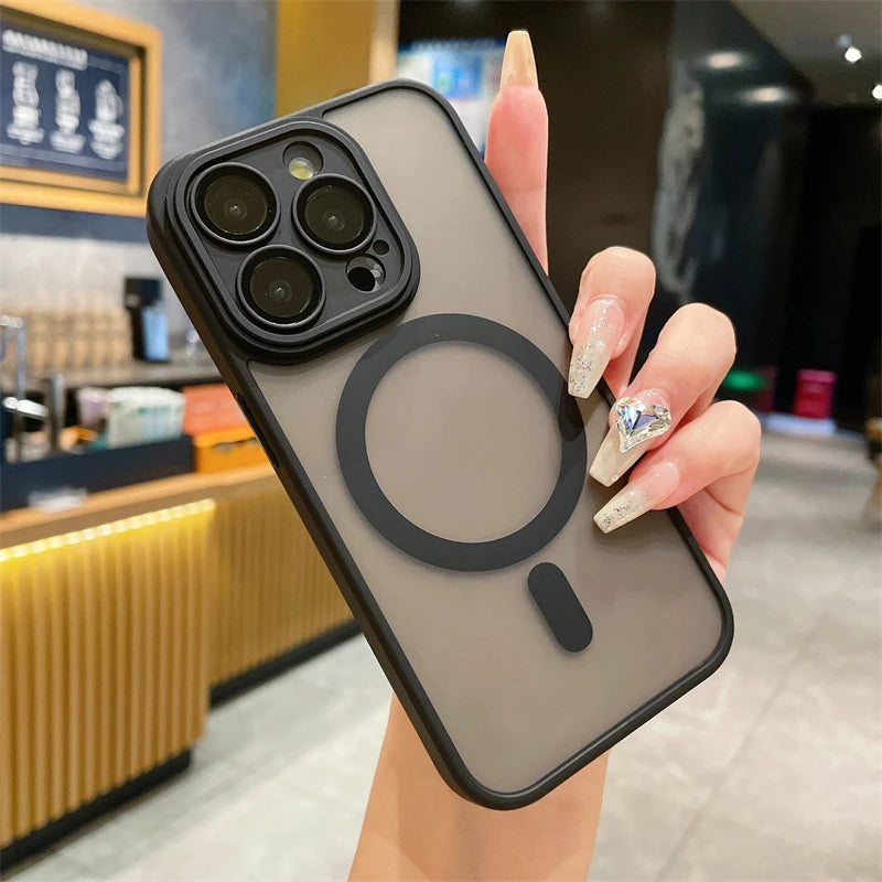 Transparente magnetische Magsafe-Hülle für kabelloses Laden