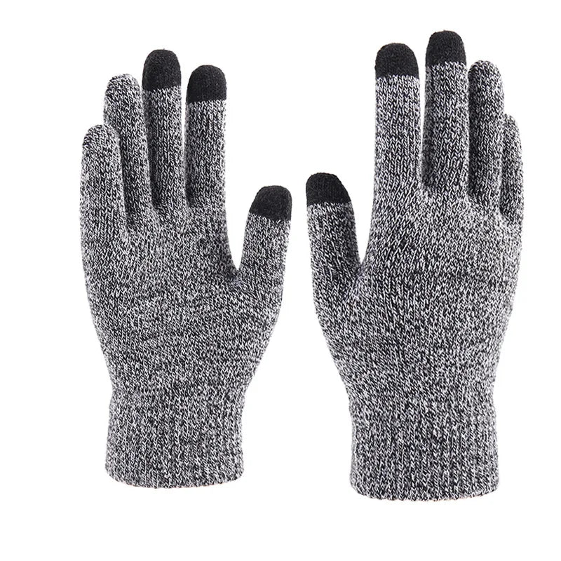 Men's Winter Knitted Touchscreen Gloves