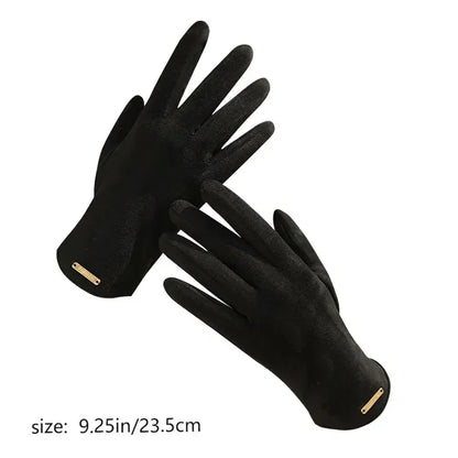 Gants d'hiver en daim pour écran tactile - Rembourrés