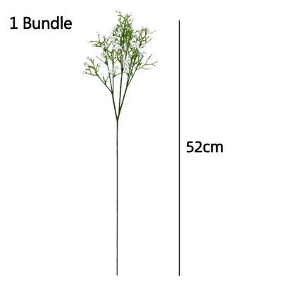 90 Heads White Artificial Flowers Bouquet Decor