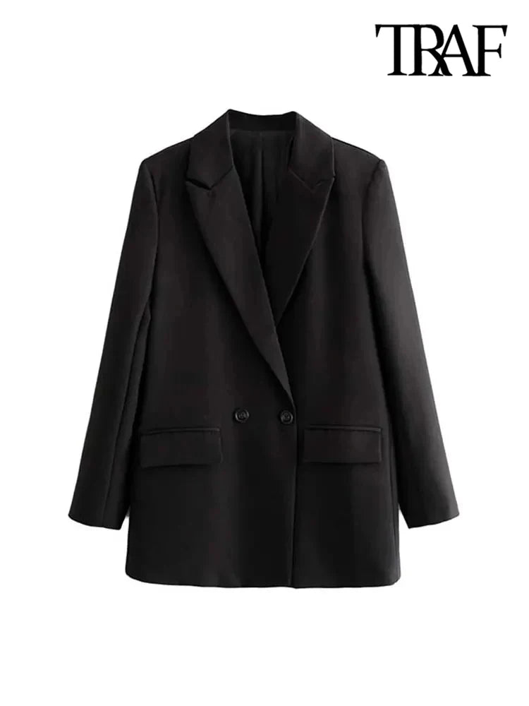 Stylischer zweireihiger Vintage Blazer für Damen