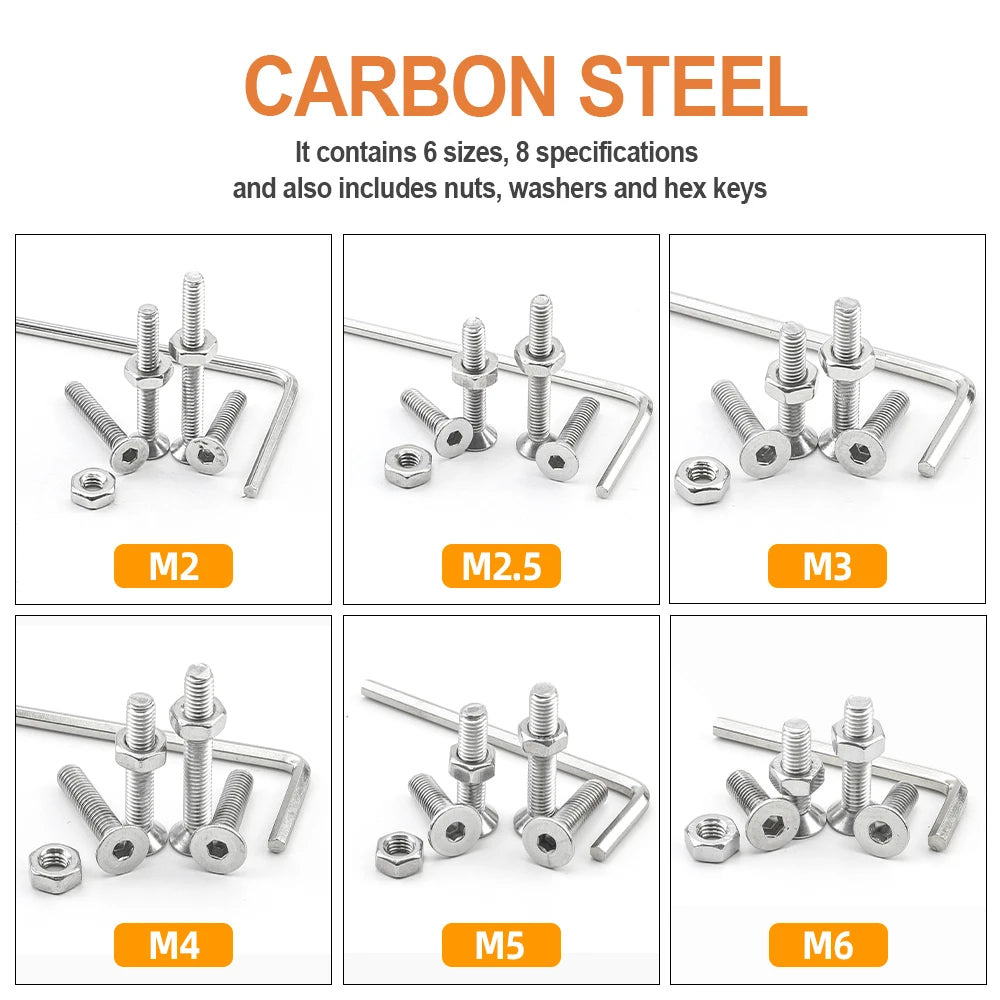 Stainless Steel Flat Head Socket Cap Screws Kit