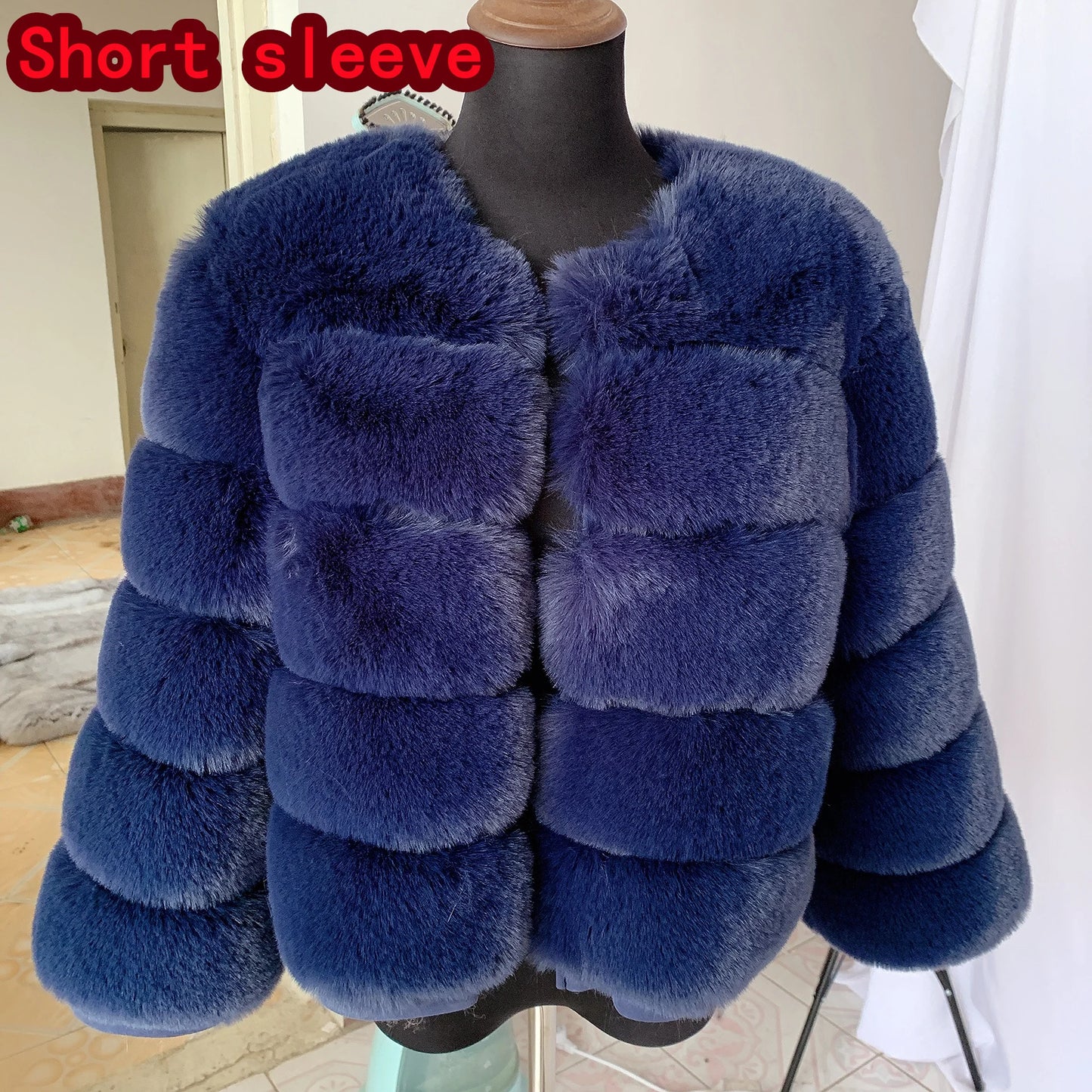 Luxurious Faux Fox Fur Fluffy Jacket