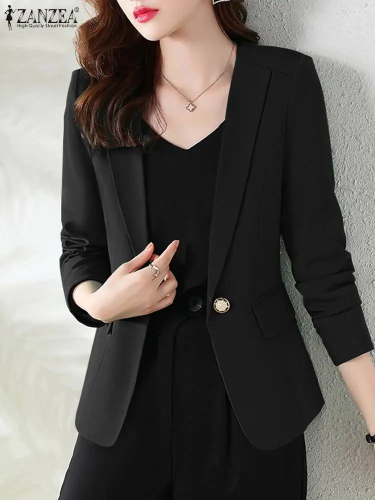 Elegant Summer Blazer Suits for Office Ladies by ZANZEA