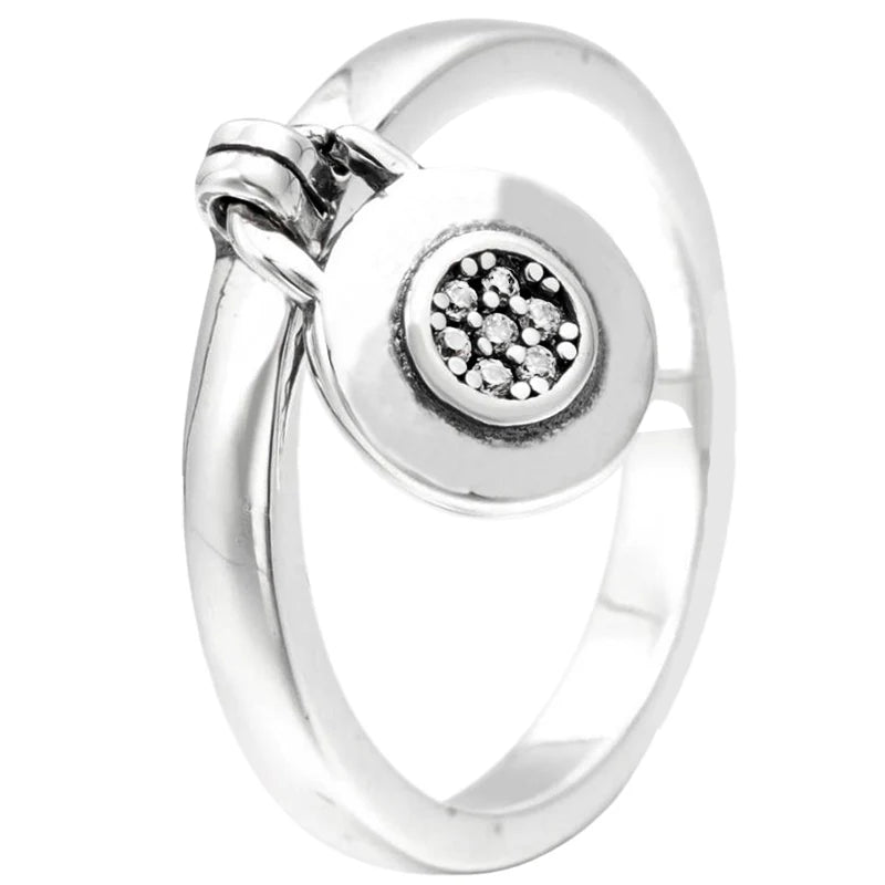 Two-tone Circles 925 Silver Women's Ring