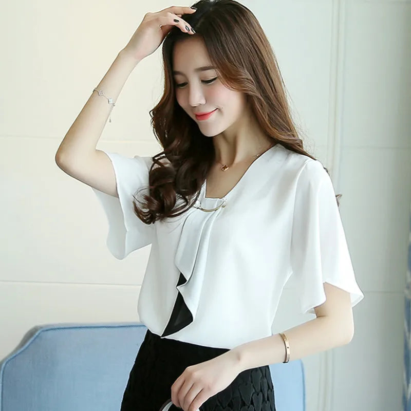 Spring Chiffon Office Blouse