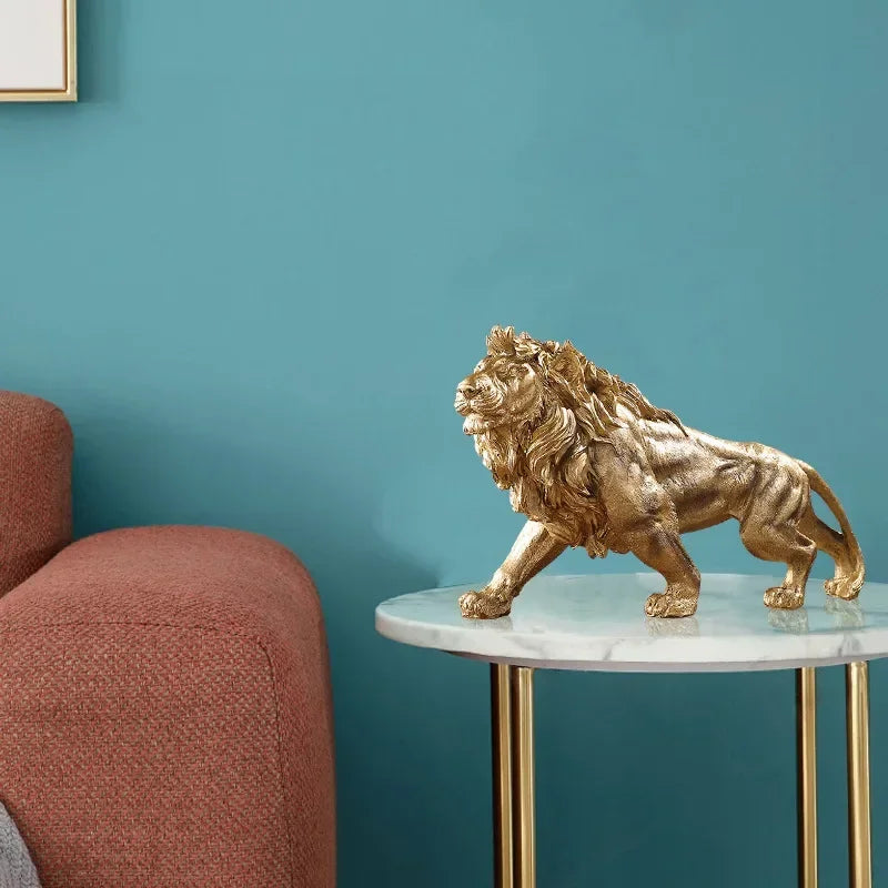 Golden Lion King- Resin Desktop Ornament