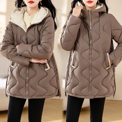Stylish Hooded Winter Parka with Fur Collar