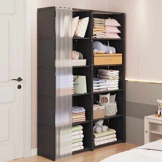 Dustproof & Space-Saving Fabric Organizer Rack