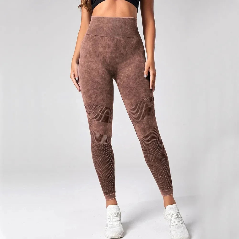 Nahtlose Leggings mit hoher Taille und verbesserter Fitness-Silhouette