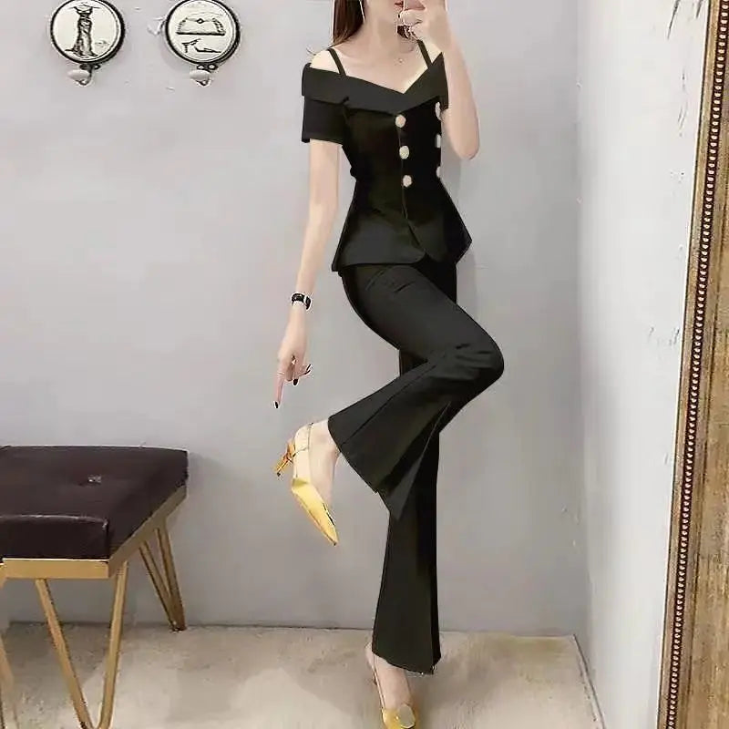 Elegant Women's 2-Piece Luxury Blazer Suit for Summer