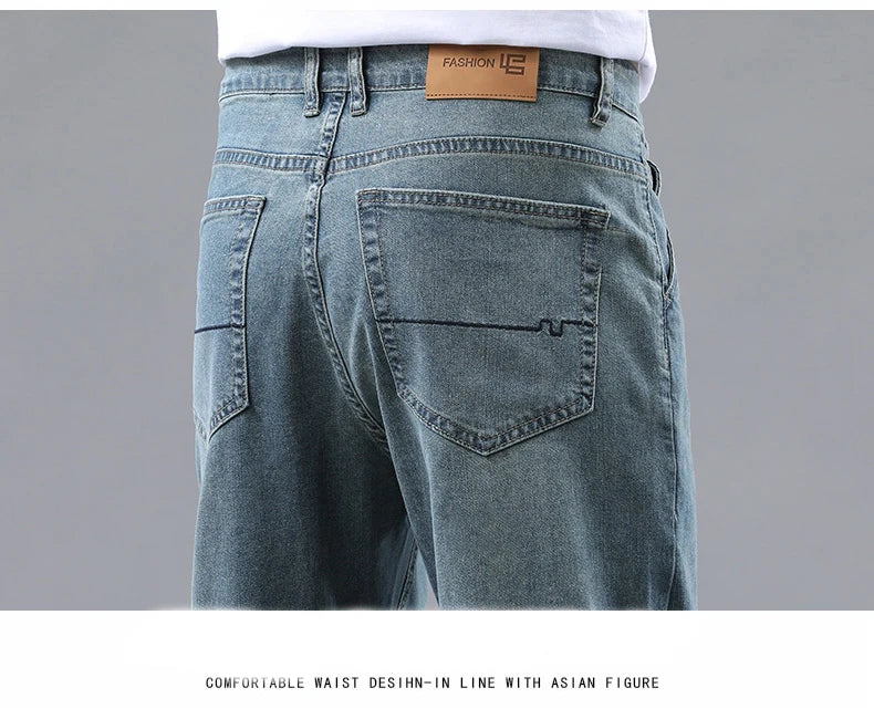 Plus Size Vintage Denim Ankle-Length Harem Pants