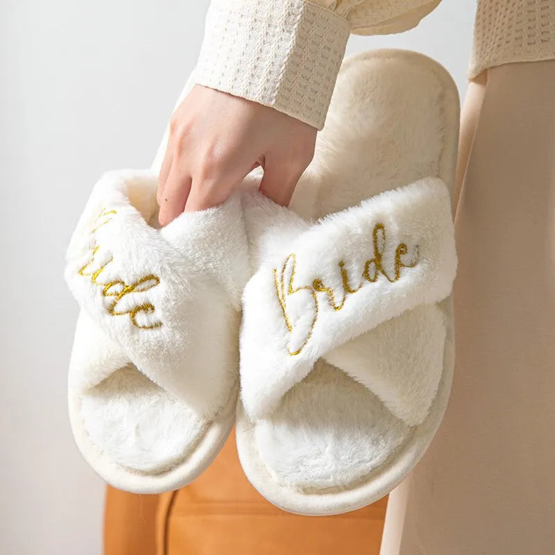 Cozy Solid Color Indoor Cross-Hair Slippers