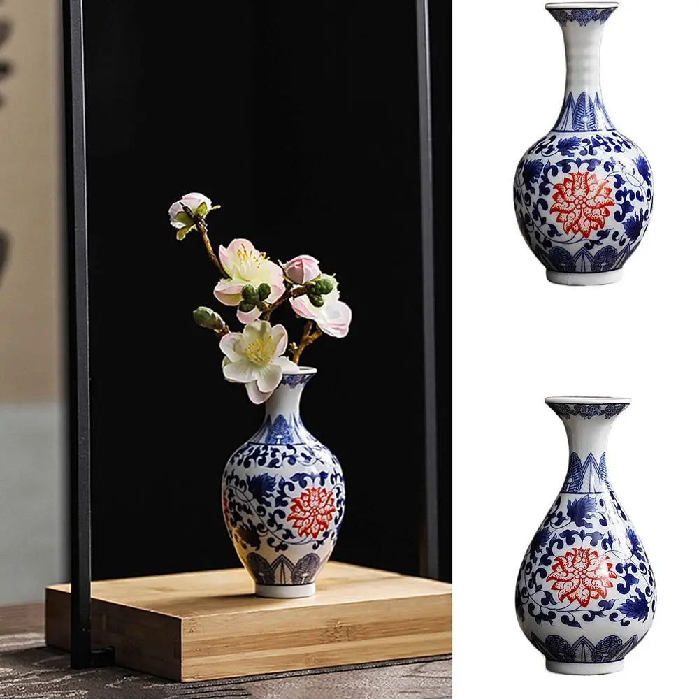 Vintage Blue & White Porcelain Vases